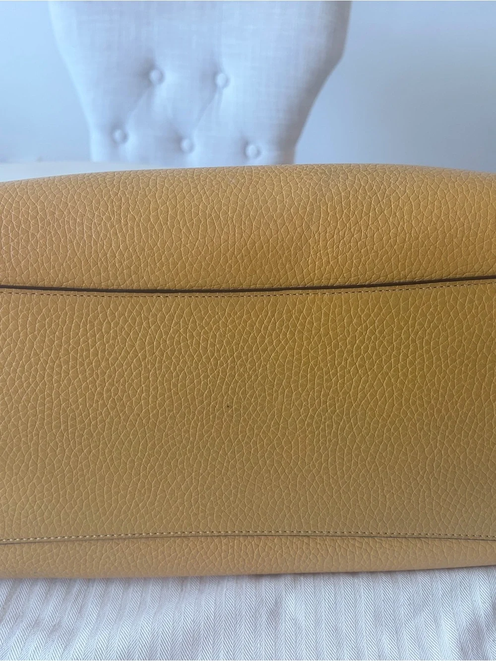 Mulberry Pebbled Leather Satchel in Mustard
